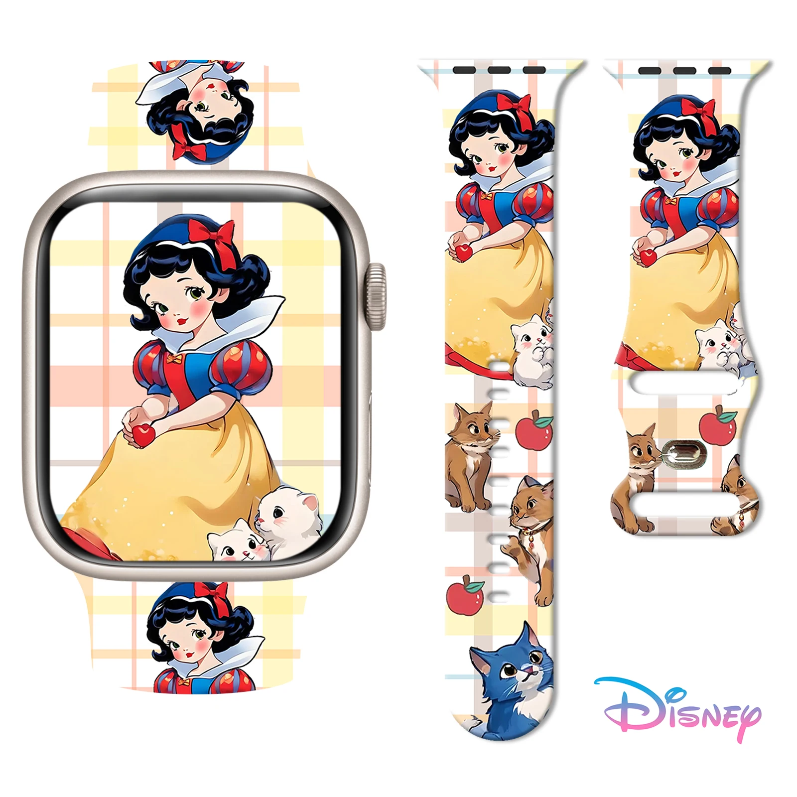 

Disney Snow White printing Strap for Apple Watch 11 10 9 8 7 Band Replaceable Bracelet for iWatch 46mm 42mm 41mm 40mm Watchband