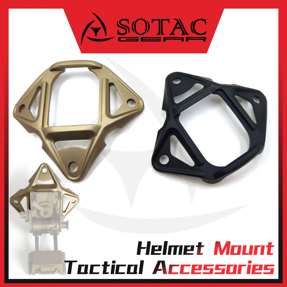 SOTAC-GEAR Hunting CNC 3 Hole Helmet Mount Base Shroud Skeleton Accessories