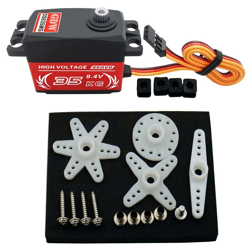 GDW DS635MG Standard Metal Gear Digital High-Pressure High-Torque Hollow Cup 35KG Model Aircraft Fixed-Wing Servo