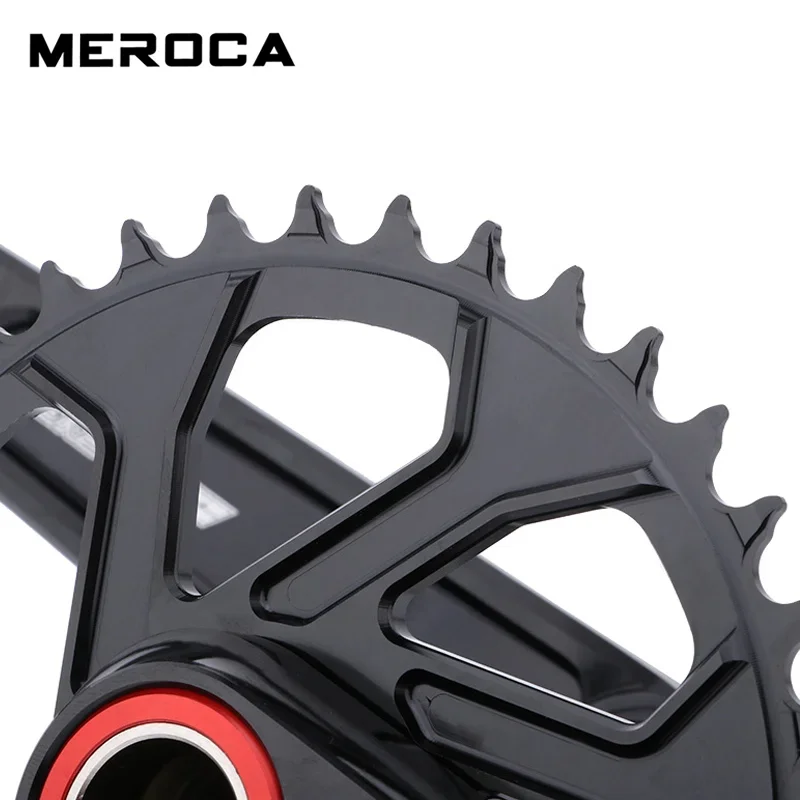 MEROCA Mountain Bike Crankset Direct Mounted bike Crank MTB 170mm Hollow Integrated Narrow Wide Chainring 32/34/36/38T