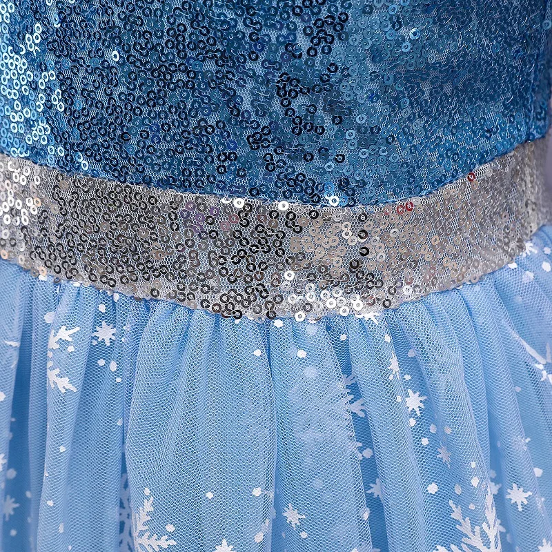 Halloween Kids Girls Elsa Role Playing Dress 2-10T Children‘s Snow Queen Carnival Apparel Girls Birthday Elsa Princess Vestidos