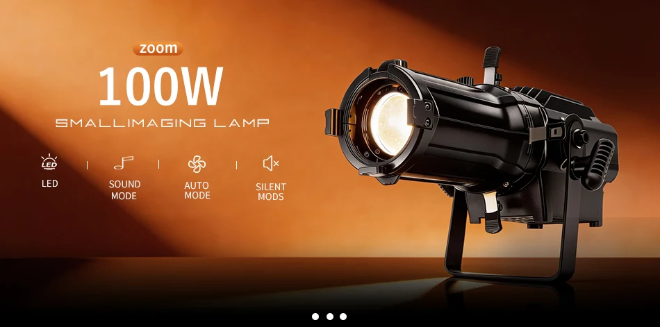 Mini 100W DMX Zoom Profil-Scheinwerfer für Studio, Gobo-Spotlight mit variablem Zoom, Ellipsoidaler DMX LED Leko für Lichtshows, DJ und Clubs – Detail 1