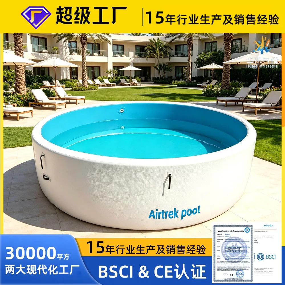 Multi Sizes Round Foldable Inflatable Kiddie Pool Outdoor Backyard Family Swimming Pool