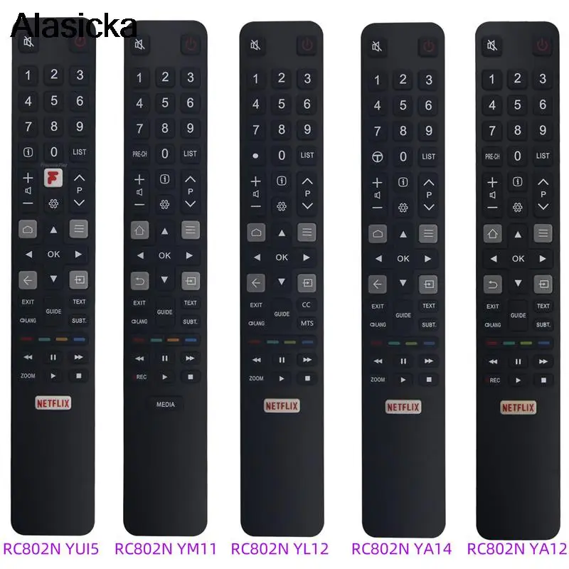 

Remote Control RC802N For TCL 4K UHD LCD /LED Smart TV YAI4 YAI2 YLI 2 YUI5 YMI1