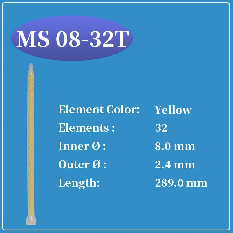 

Сопло статического смесителя Sulzer Mixpac Glue MS 08-32T Helix, турбомиксер, насадка для смешивания, двухкомпонентный дозирующий смеситель