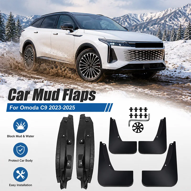 Car Mud Flaps For Omoda C9 For Exeed RX Yaoguang 2022-2025 Mud Flaps Mudguards Fender Splash Guards Waterproof Anti-Mud Fender
