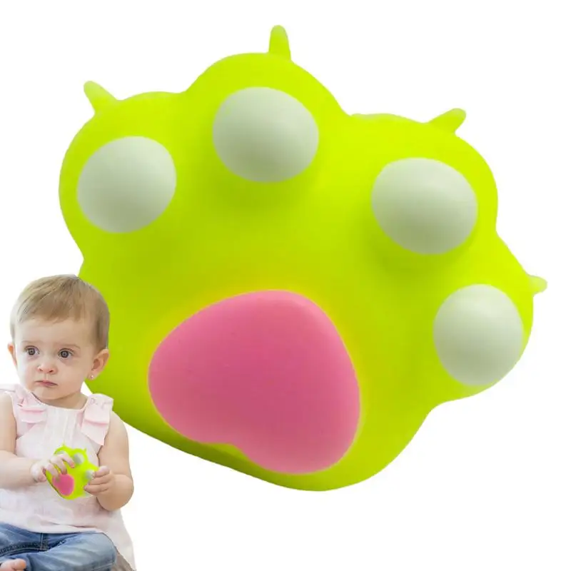 

Cat Paw Squeeze Toy Elastic Fidget Toy Anti Stress Sensory Squeeze Soft Stress Balls For Kids For Home & School For Boys & Girls