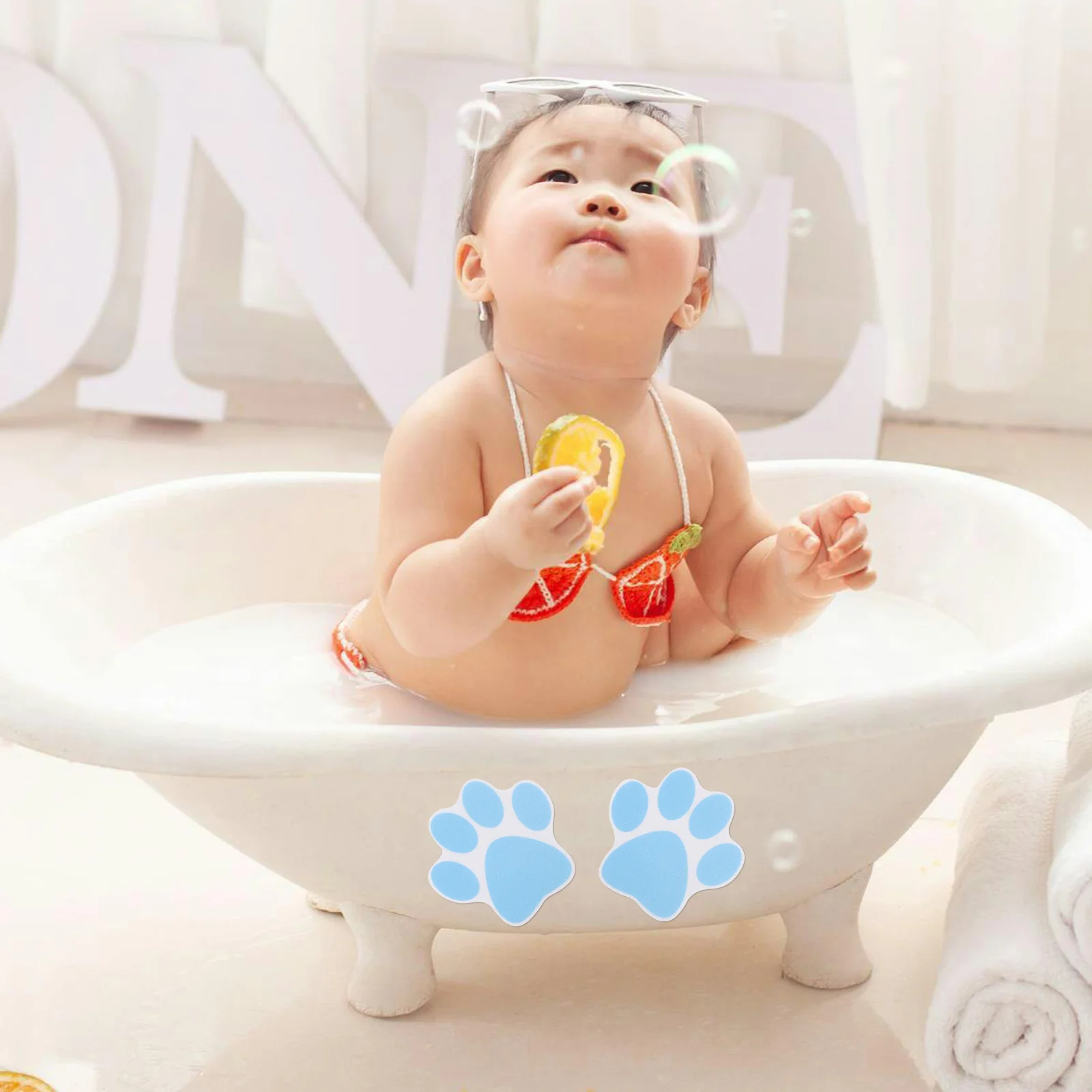 

6Pcs Anti Slip Dog Paw Print Bath Stickers for Tub Shower Floor Bathroom Safety Decals Non Slip Traction Pads Removable