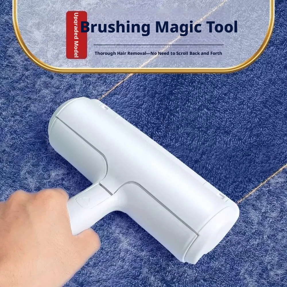 Reusable Pet Hair Remover Roller, Lint Remover Brush for Cats Dogs, Washable Lint Roller with One-Click Hair Collector