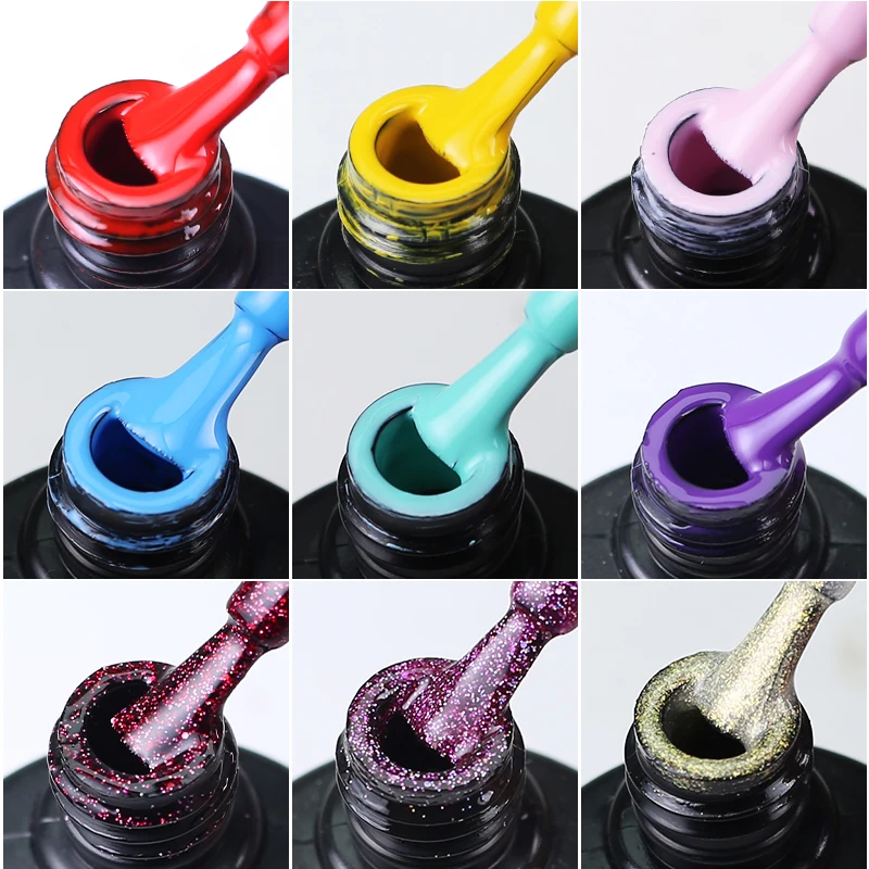 Arte Clavo-Juego de esmaltes de uñas en Gel, 20 piezas, barnices híbridos, lámpara UV LED, Kits de Gel, capa superior Base para uñas, juego de esmaltes de Gel para manicura