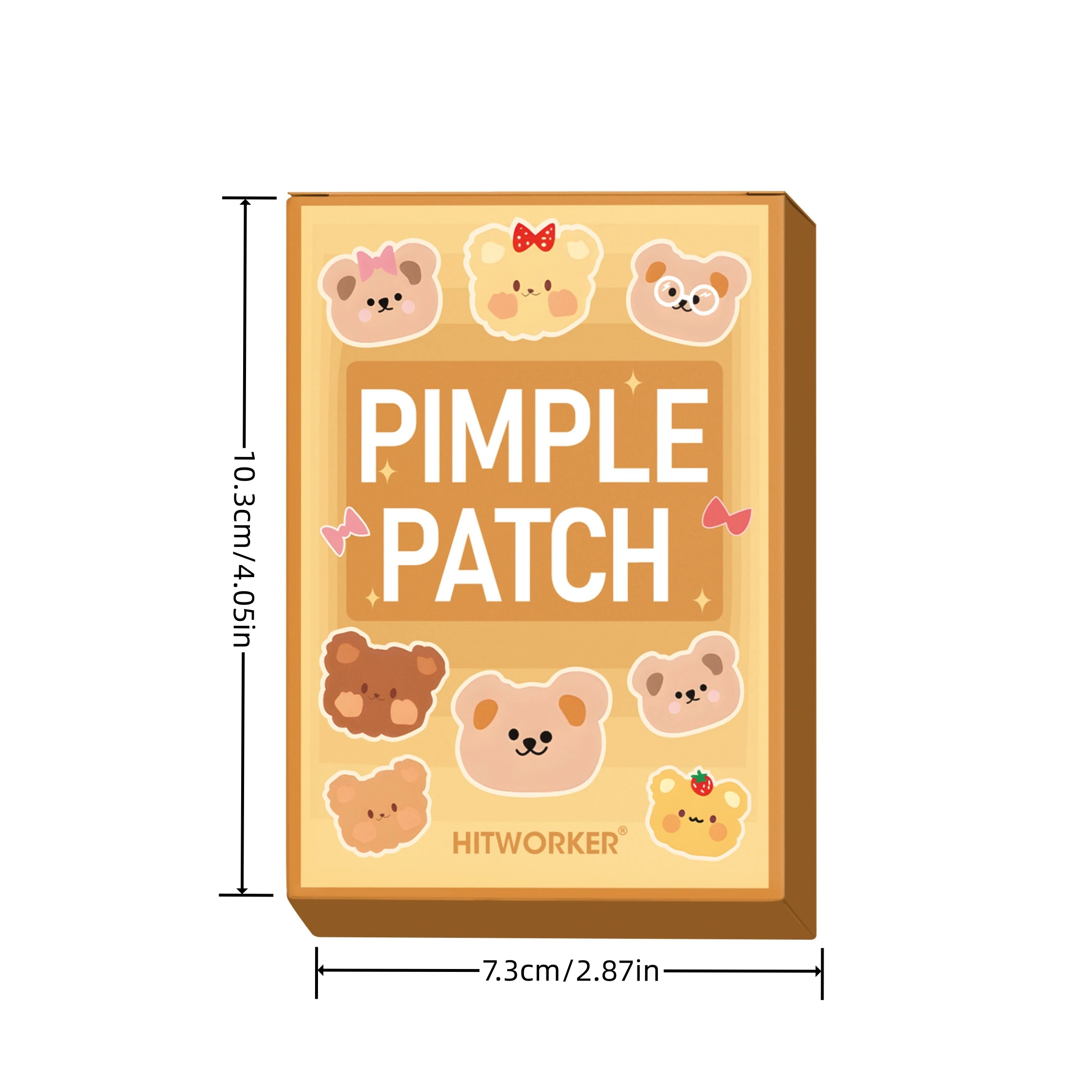 40pcs pack of salicylic acid hydrocolloid acne patches, effectively absorbs spots, featuring a cute bear design