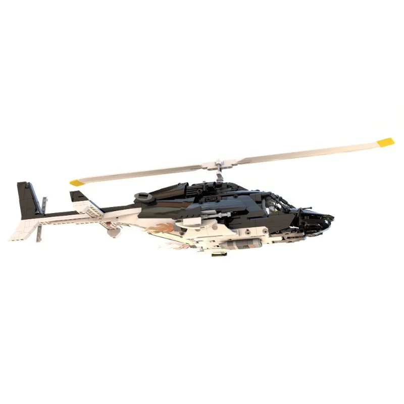 863 قطعة MOC Airwolf 1 مقياس نموذج الخالق مصمم اللبنات هدايا عيد الميلاد لعبة الهندسة المعمارية فكرة التعليم الطوب عيد ميلاد #3