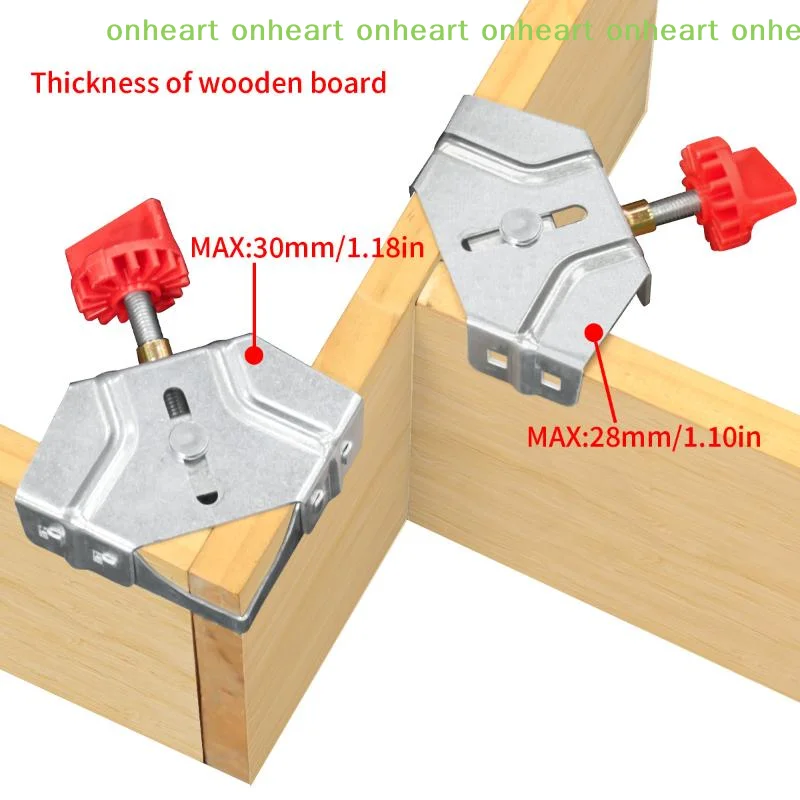 Multi-Purpose 90 Degree Right Angle Corner Clamps Adjustable Woodworking Clamp for Woodworking Drilling Gluing Assembly Projects