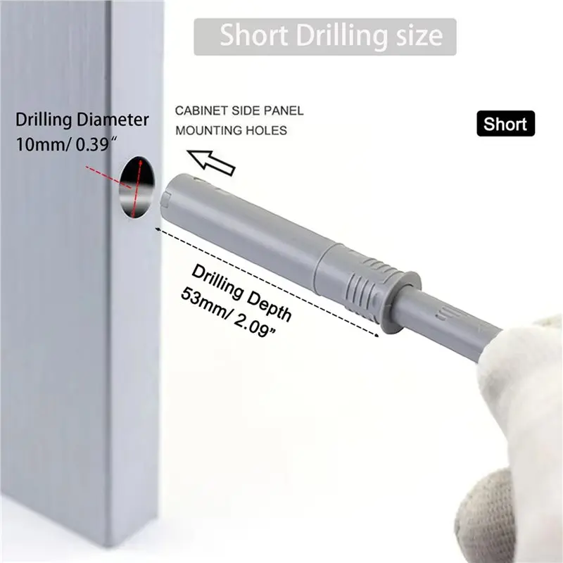 AT51-Push To Open Cabinet Hardware 40Pack Push Latch & Lock For Door Touch Latches And Catch Push Release Drawer Long