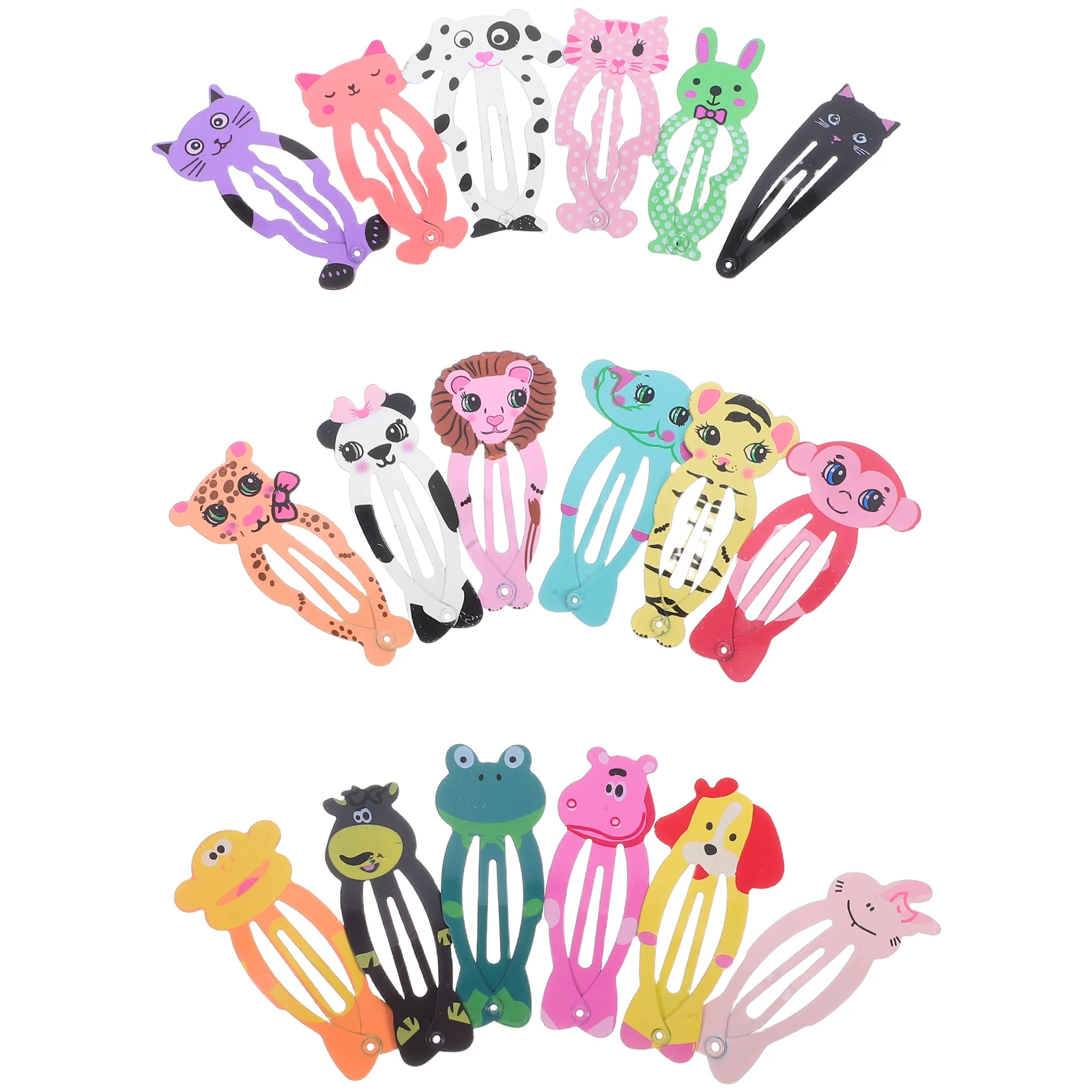 18 pezzi set di fermagli per capelli animali modello classico accessori per capelli forcina per bambini forcina per ragazze bambini forcina per bambini