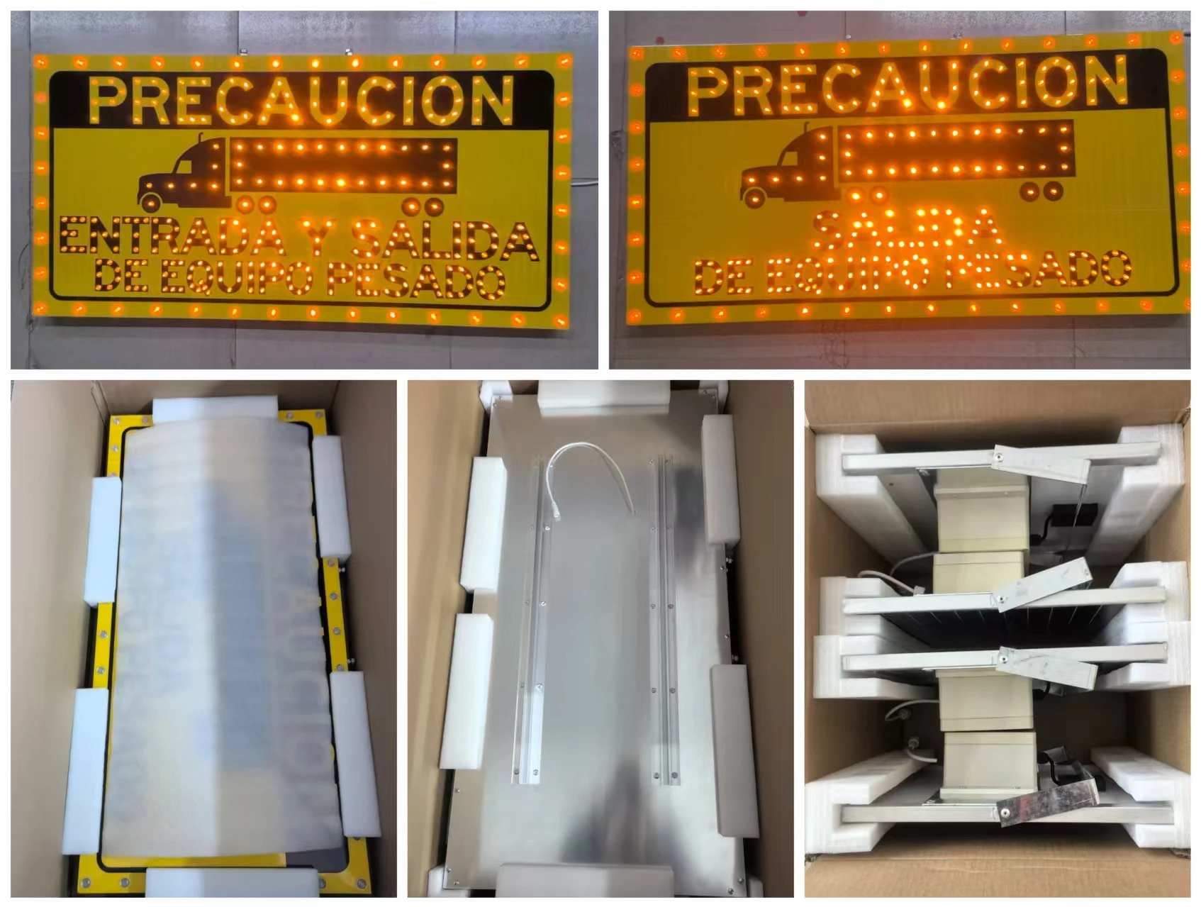 Wholesale Low Price Custom Solar Powered LED Traffic Signs Fourth Grade Reflective Film Aluminum Sheet 24 Outdoor Safety Sign