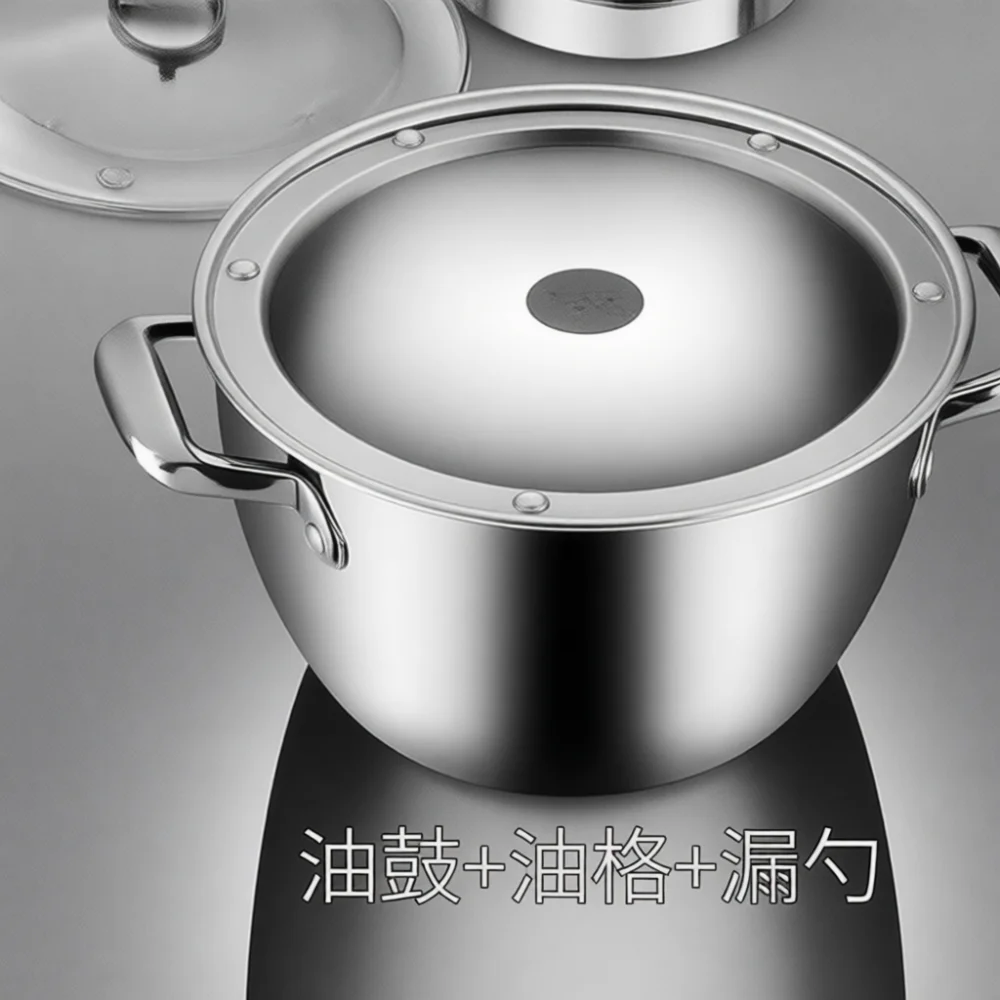 Professional Kitchen Strainer 304 Stainless Steel Mesh Colander Long Handle Skimmer For Hot Pot Boiling And Frying Use