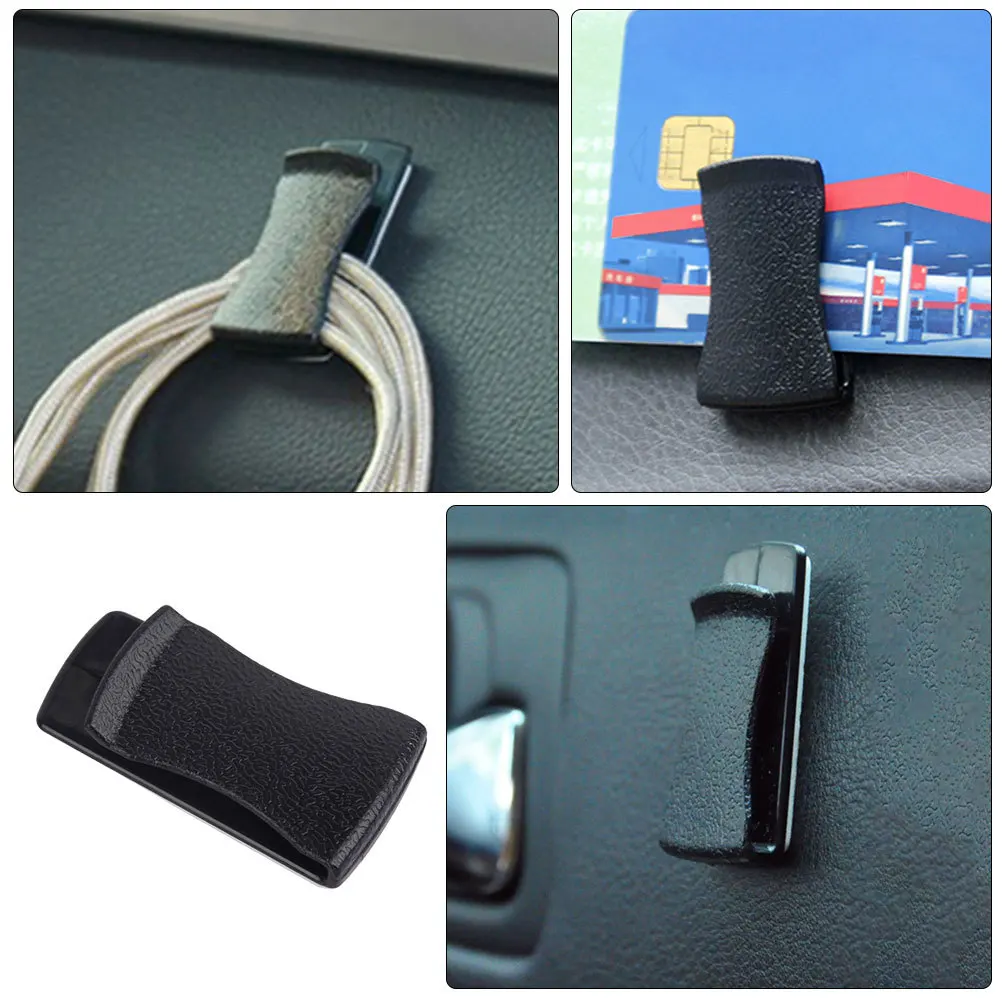 

Multifunctional Card Holder Clip For Car Texture Compact Document Organizer With Access Slot For Cards Bills