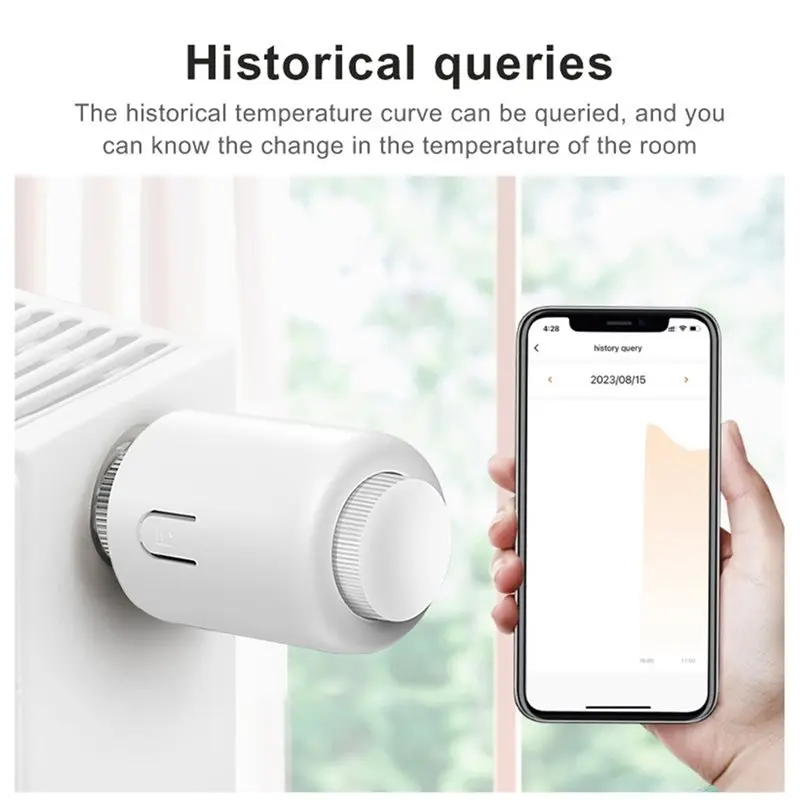 ABKO-Wifi Attuatore per radiatore intelligente Regolatore di temperatura Valvola per radiatore termostatica Controllo vocale