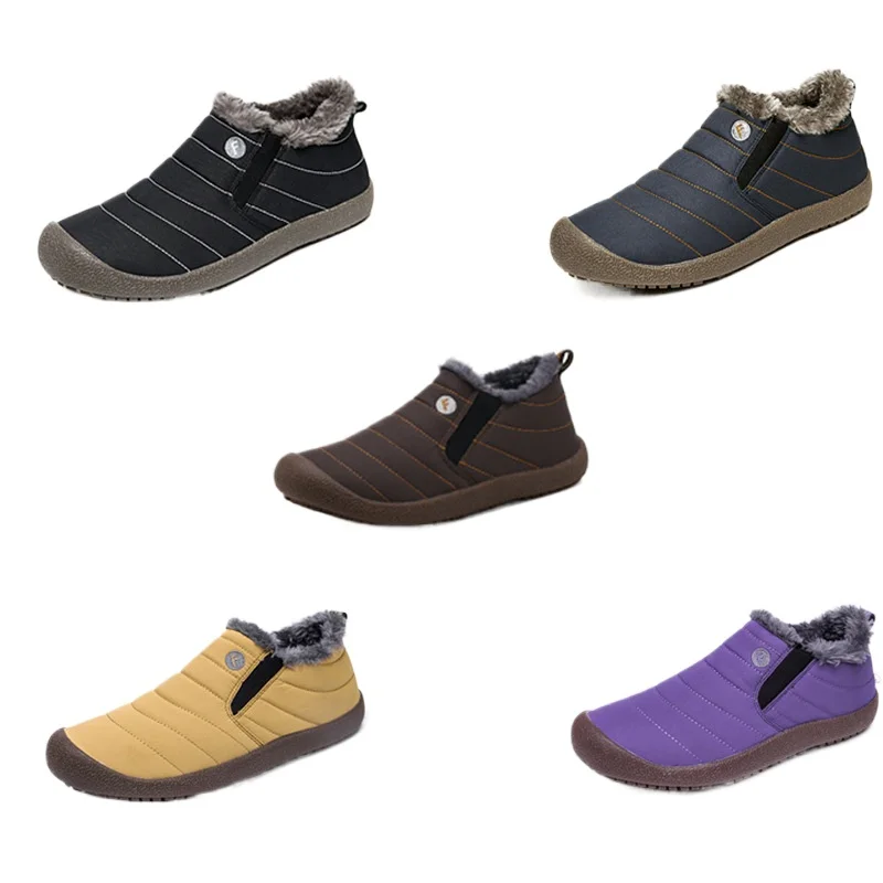 

New Winter Snow Boots Outdoor Suede Anti Slip Shoes Men Women Casual Warm Fur Boots Comfortable Zapatos Hombre