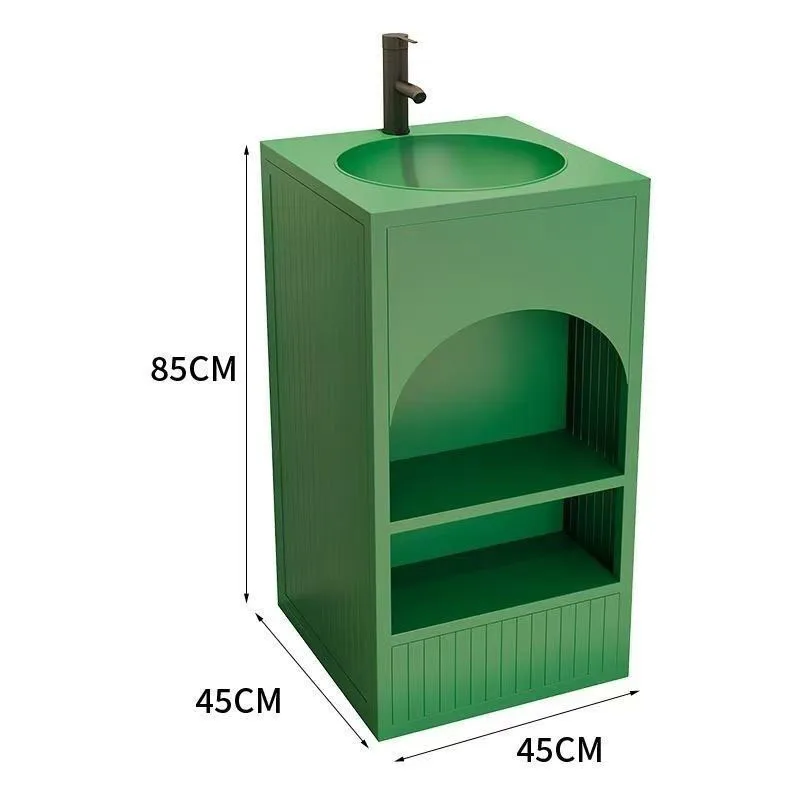 

Column small sink Internet celebrity washbasin wash cabinet column water basin cabinet iron simple creative square