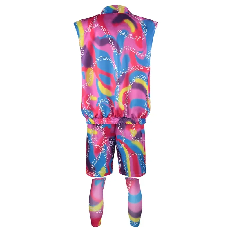 QQ8 2023 Película Barbi Cosplay Ken Barbe Ropa deportiva Mujeres Hombres Niños Fiesta de Halloween Cosplay Disfraz Uso diario Ropa deportiva Unif5Lk¥