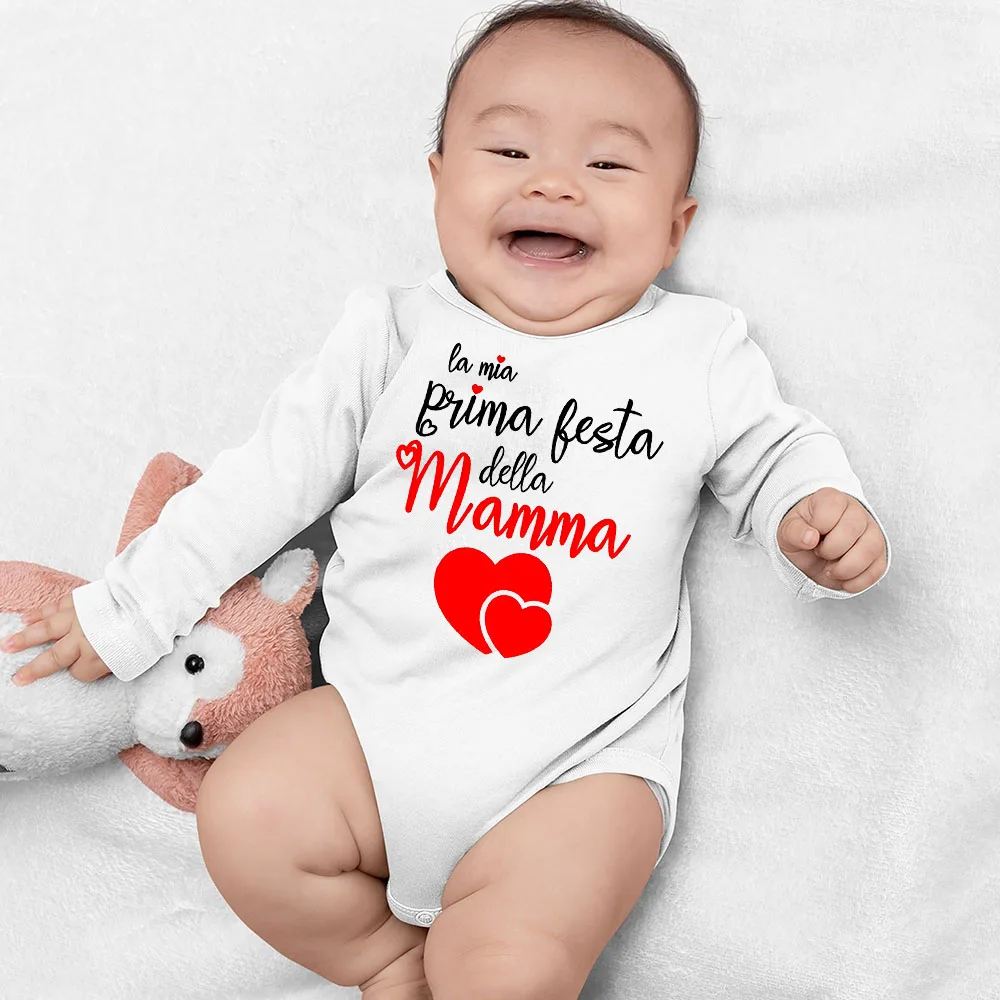 

My First Mother'sday Print Baby Romper Infant Bodysuits Grils Boys Clothes Newborn First Mothers /fathers Day Outfits Baby Gift