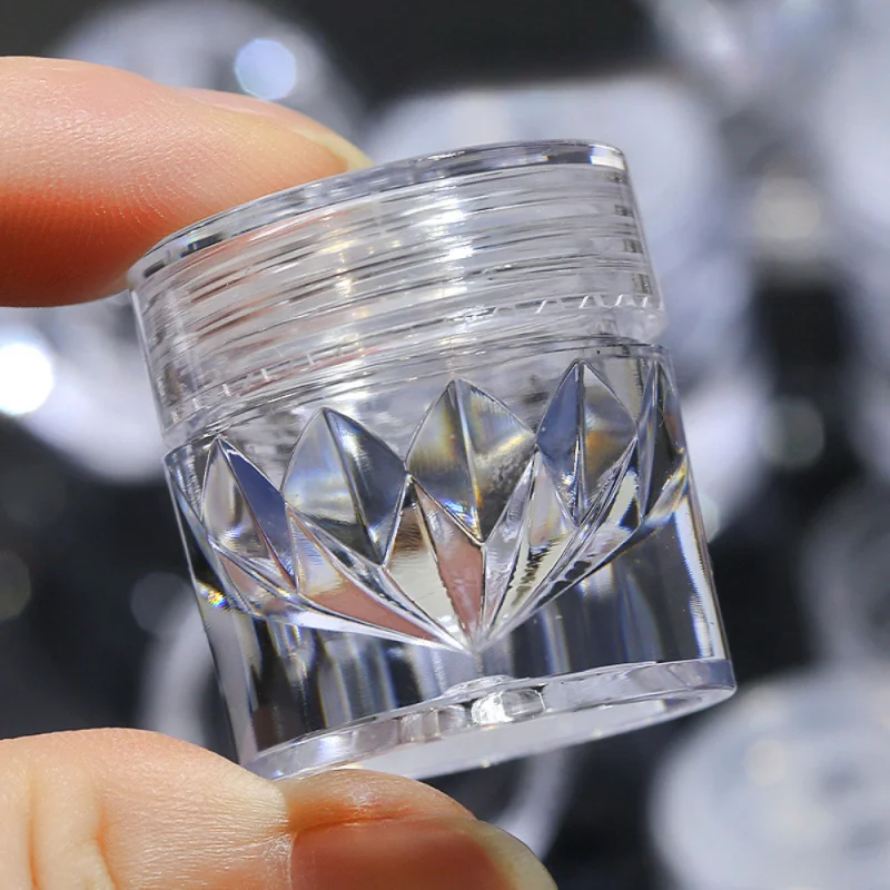 

3g Diamond Bottle Sky Realm Magic Mirror Powder Special Dispensing Bottle Nail Art Accessories Storage Transparent Small Jar