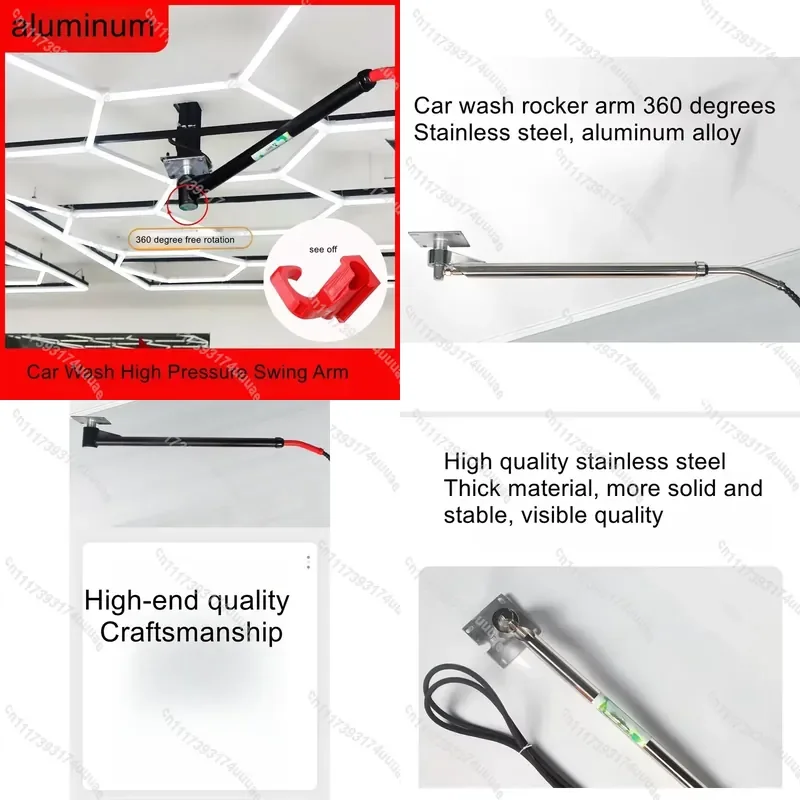 360 Degree Swivel Cantilever Boom Arm High Pressure Swing Arm for Car Wash Shop Auto Detailing Cleaning Equipment
