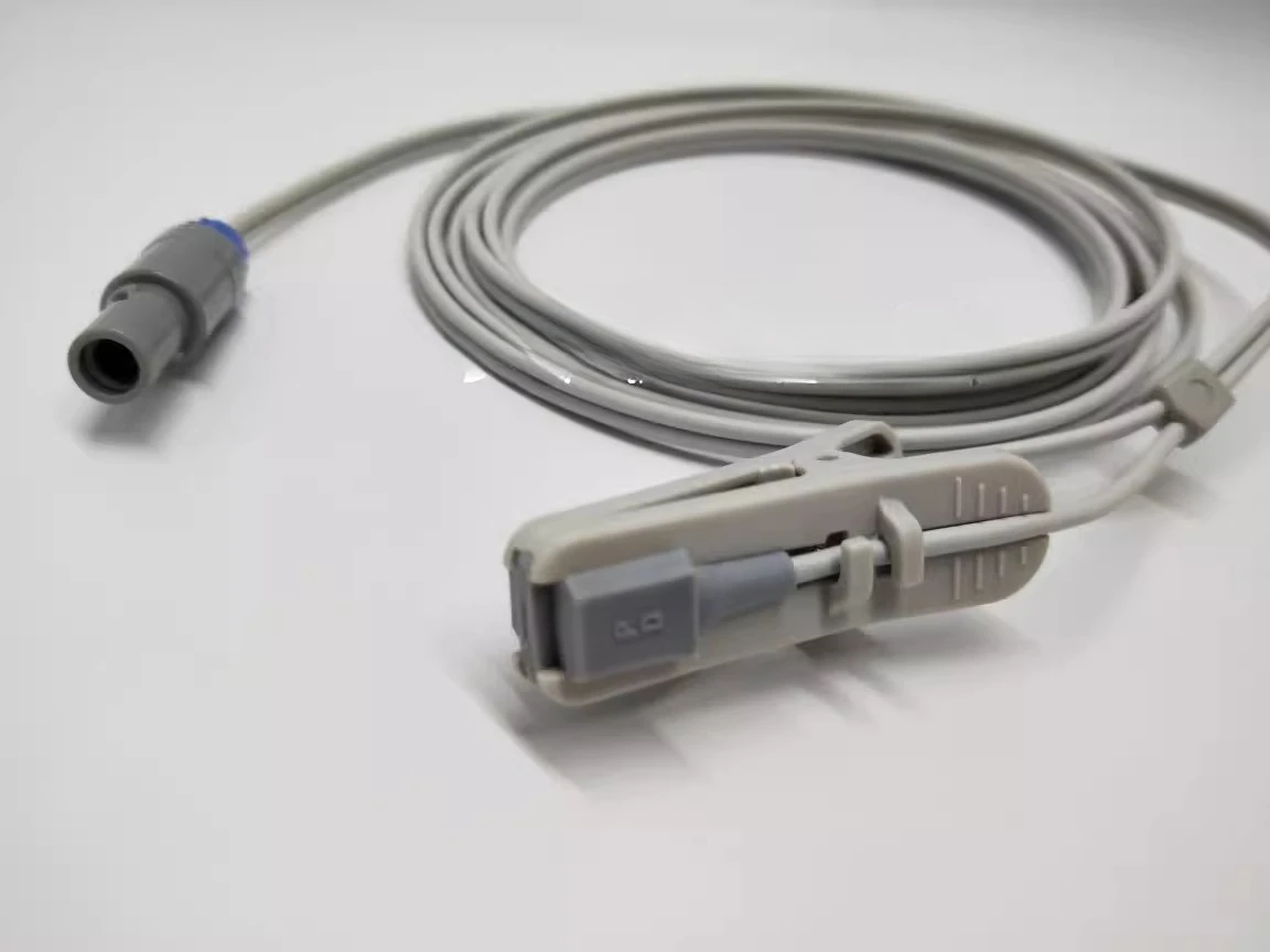 متوافق مع Mindrays MEC1000 MEC2000 PM9000 PM7000 مشبك لسان الحيوانات الأليفة مسبار الأكسجين في الدم