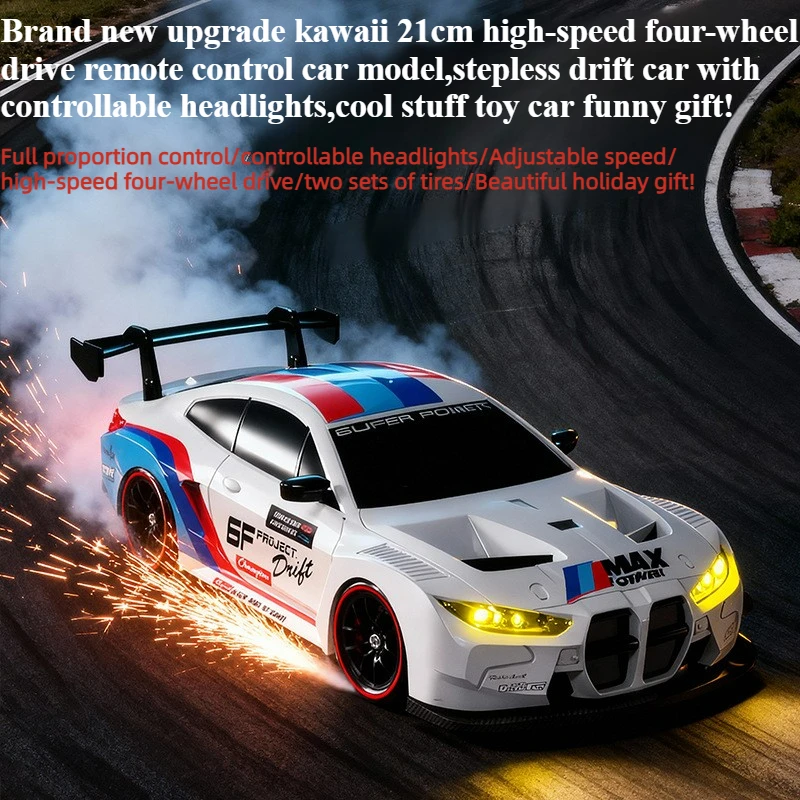 

Cool Stuff Toy Car Funny Gift-Kawaii High-speed 4WD Rc Drift Car,Remote Control Car,Full-scale Fart Spray Rc Cars,Toys for Boys