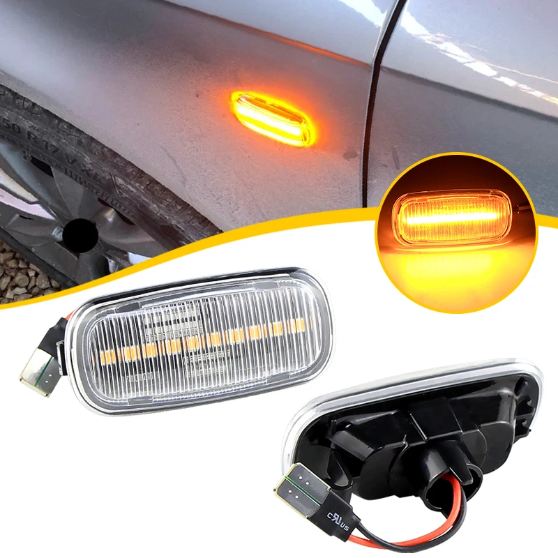 

2 шт. светодиодный динамический боковой габаритный указатель поворота, повторитель света для Audi A4 S4 RS4 B8 2005-2008 A6 S6 RS6 2000-2005 C5 01-05