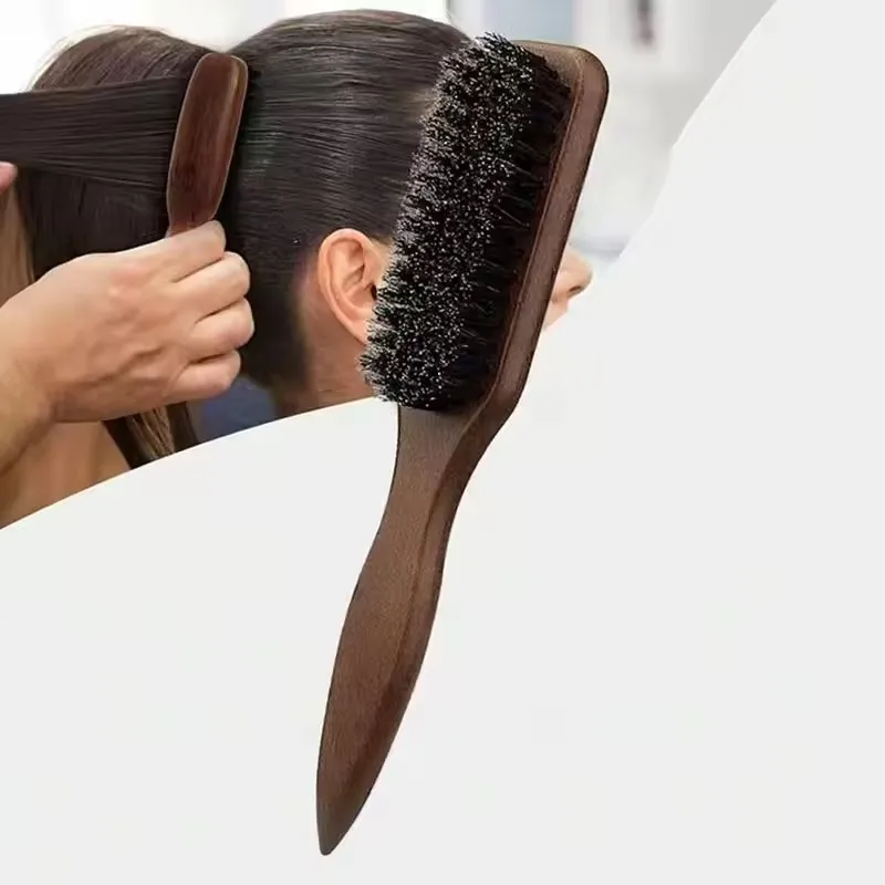 Haarbürste mit Wildschweinborsten (Unisex) – parfümfreier professioneller Friseur-Styling-Borstenbürste, geeignet für dickes/feines Haar