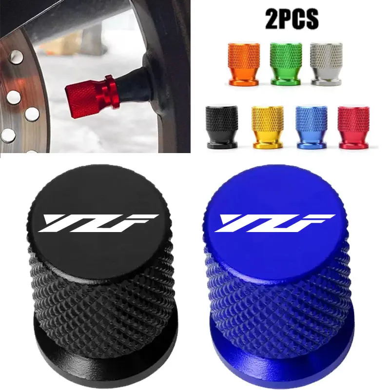 2PCS Motorcycle Accessories Tire Valve Caps For YAMAHA YZF R1 R1S R1M R3 R6 R7 R9 R15 R25 R125 R250 YZF-R1 YZF-R3 YZF-R6 YZF-R7