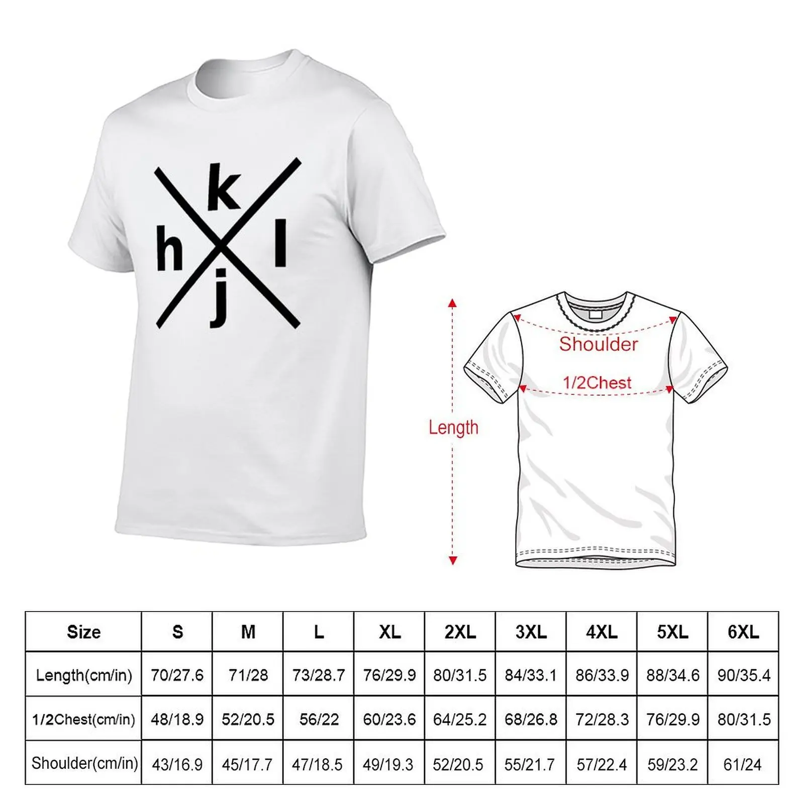hjkl Design for Programmers Using vi/Vim - Black T-Shirt anime figures Funny t-shirt shirts men graphic