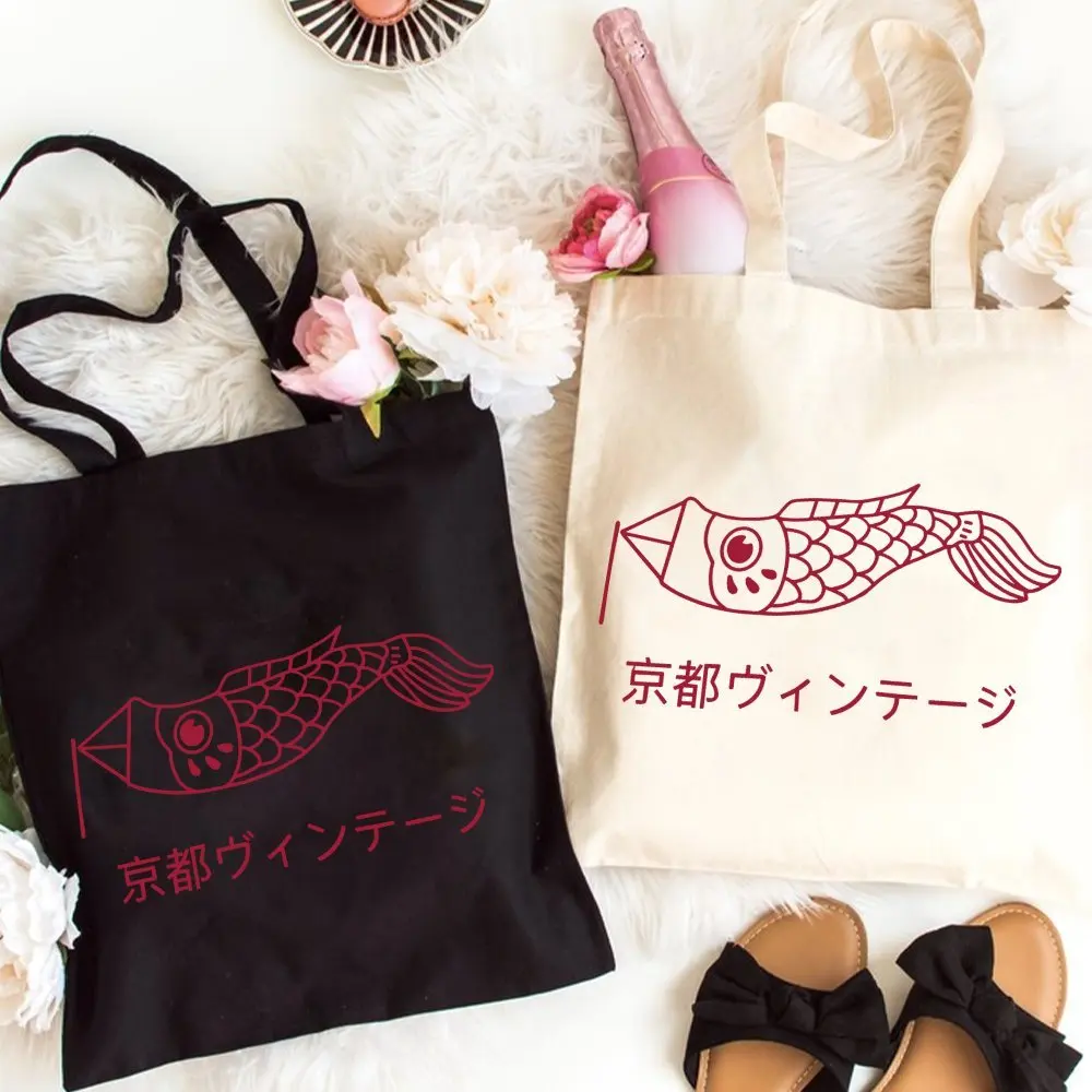 Japan Style Tote Bag Featuring Anime Characters Gift for Friends Large Capacity Handbag Is Trendy Ideal for Outdoor Picnics