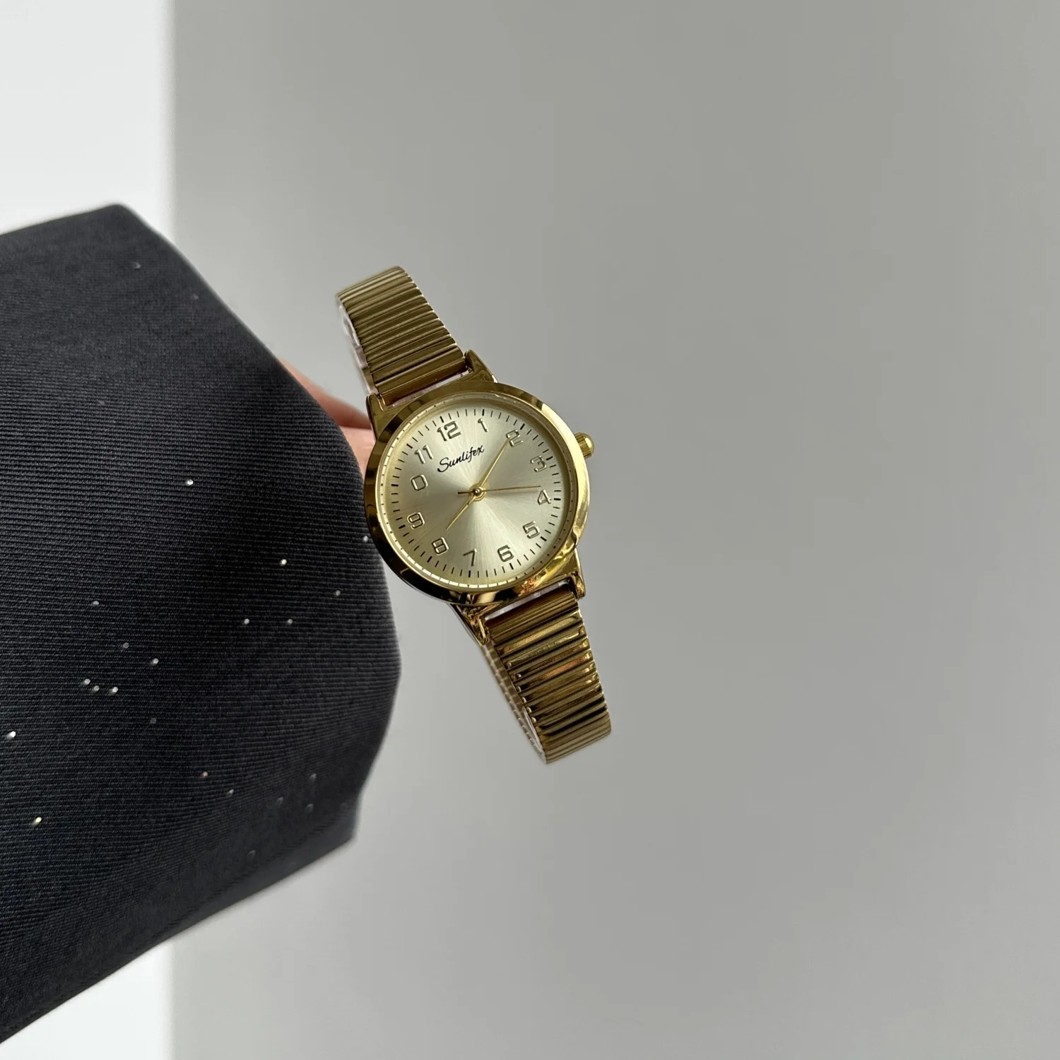 

SUNLIFEX золотой браслет женские часы из нержавеющей стали с сетчатым ремешком арабский циферблат женские кварцевые часы Reloj Mujer часы для девочек Relojes