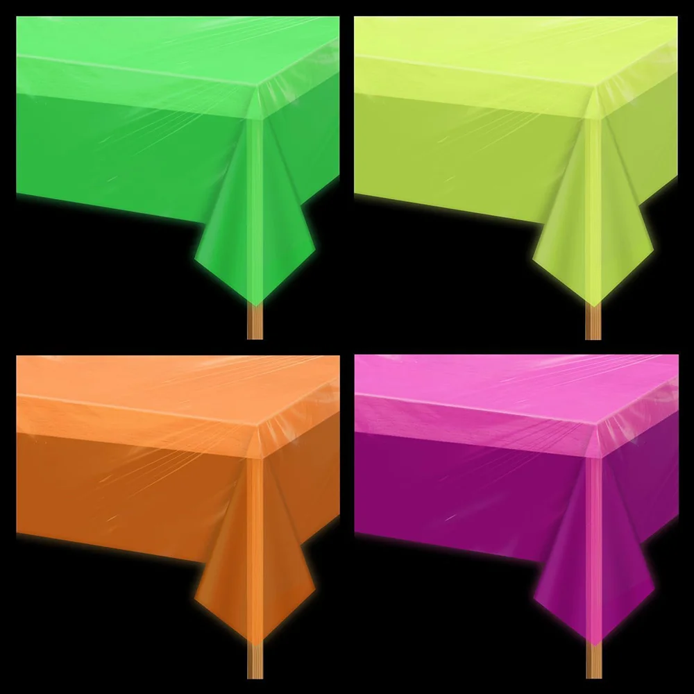 

108x54inch Glow in The Dark Table Cloths Neon Tablecloths for Parties Neon Birthday Party Decorations Supplies Fluorescent Table