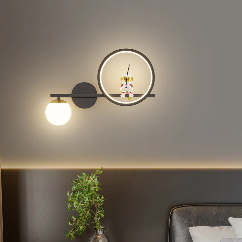 Three color Modern Children Wall light Indoor Bedside for bedroom Home decorations LED Fixture Milky Dimming living room