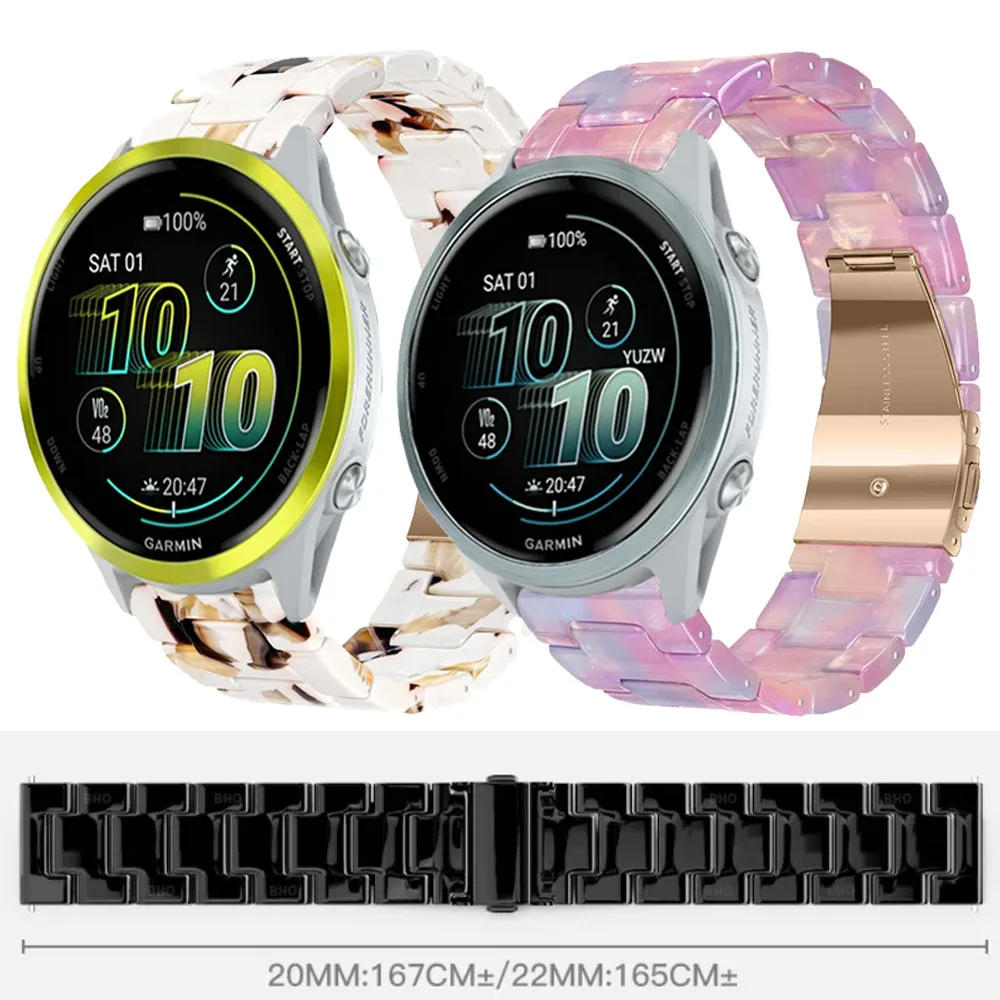 20/22mm Harzarmband für Garmin Forerunner 970 965 955 265 55 165 Armband für Garmin 570 47/42mm Active 6 Venu 4 45mm Gürtel