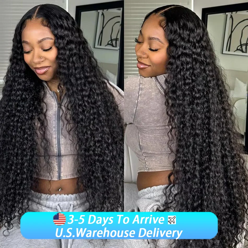 Real 250% HD Lace Wigs Deep Wave 13x6 Lace Front Wig Brazilian Curly Lace Frontal Human Hair Wigs Women 5x5 Glueless Wear To Go