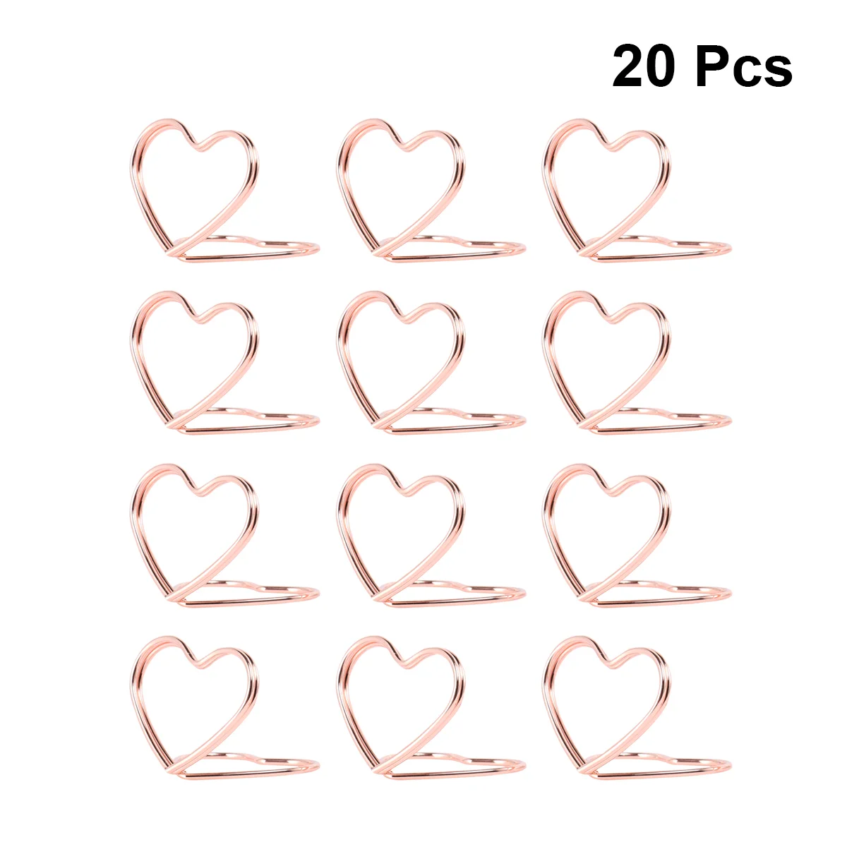 20 PCS Decor Emblems Memo Holder Table Number Holders Wedding Supplies Paper Clips Mini Wire