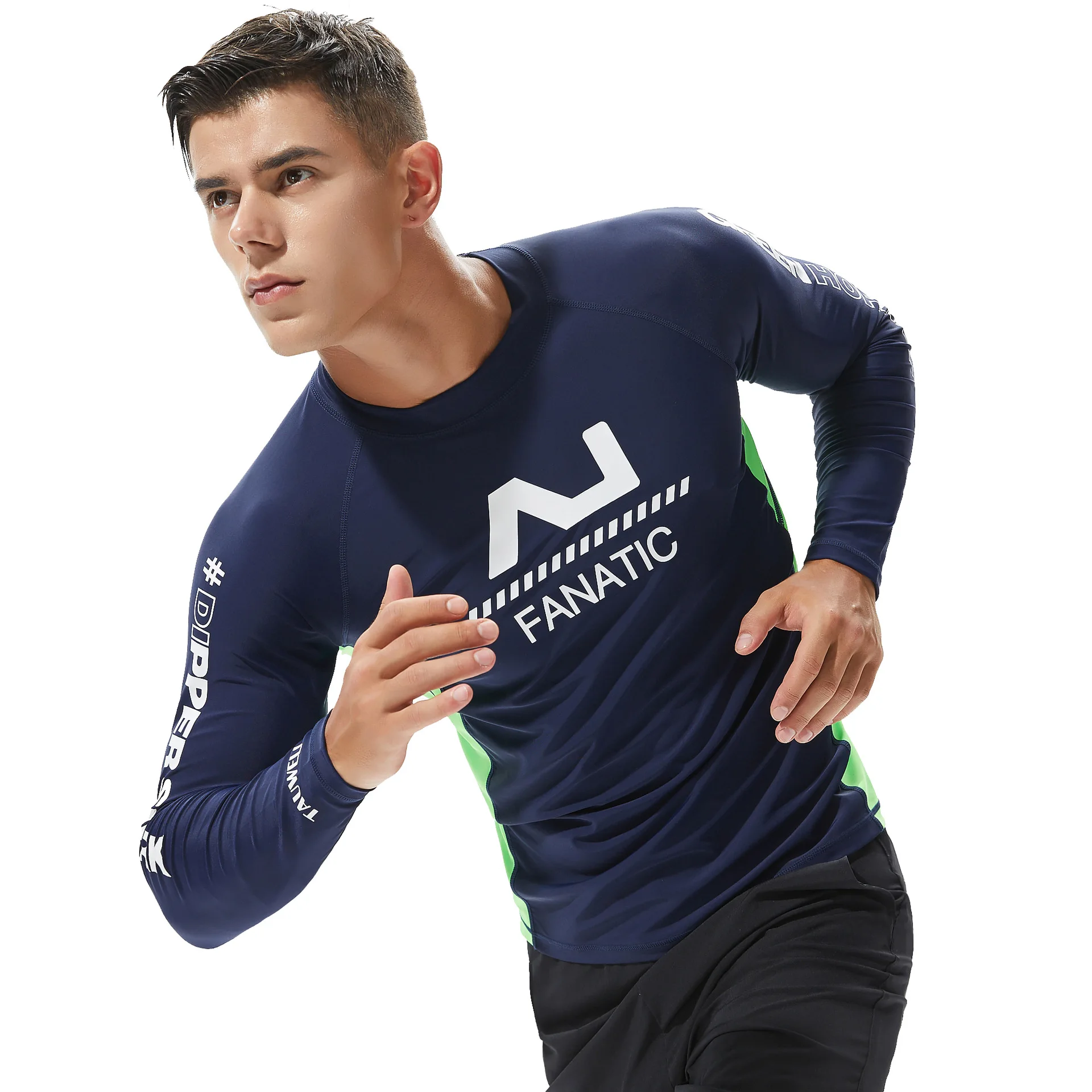 Spring Summer Men's Surfing Wetsuit Sports Fitness Swimwear Men Sexy Scuba Diving Suit Trendy Surf Top for Male New