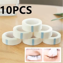 New5/10PCS White Tape Eye False Lashes Patch Breathable Medical Paper Tapes Eyelash Extension Lint Eyelid Sticker 9M*1.25CM