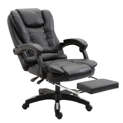 Cadeira ergonômica do jogo do computador do escritório com pés, cadeira reclinável da massagem do agregado familiar, cadeira do chefe do escritório, assento do café do Internet