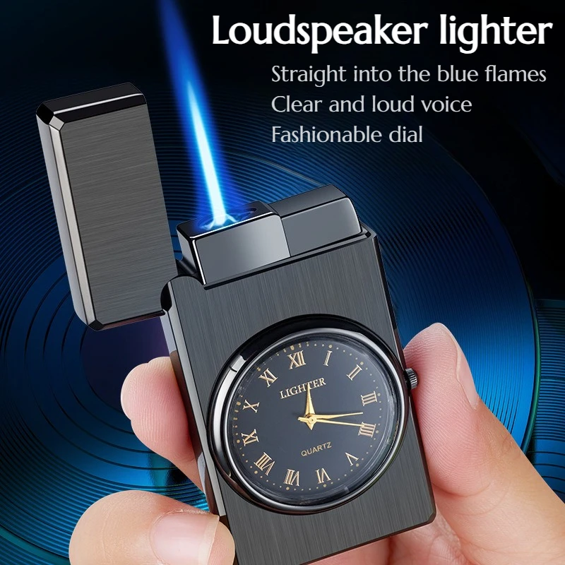 

Blue flame shoots straight into the lighter quartz watch inside can show the time light cigarette stylish and fashionable