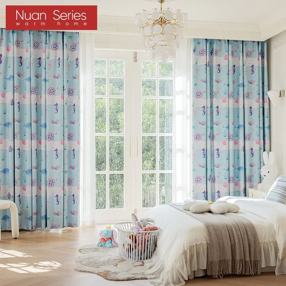 1PC Nuan Series 70-80% Blackout Animal Printed Children's Cartoon Blackout Curtains For Bedroom Living Room Home Decor