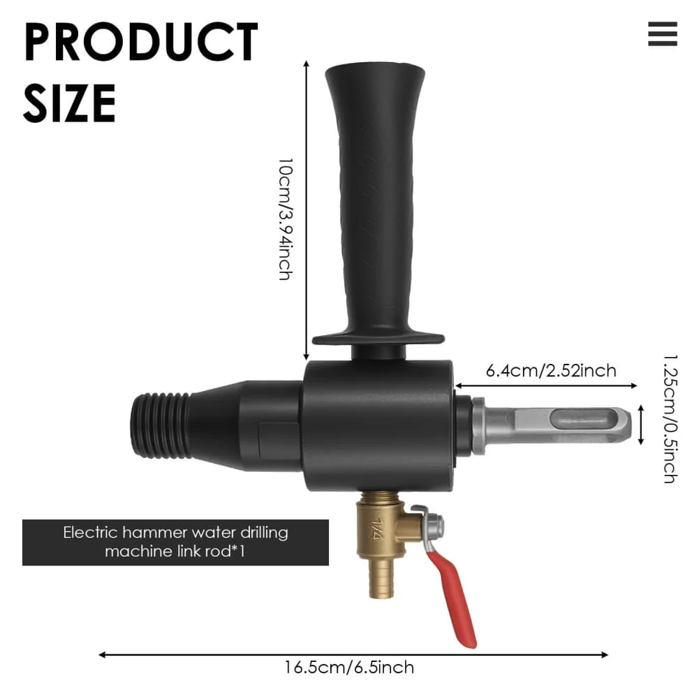 Carbon Steel Water Injection Adapter Designed for Electric Hammer Drills with Dual Conversion…