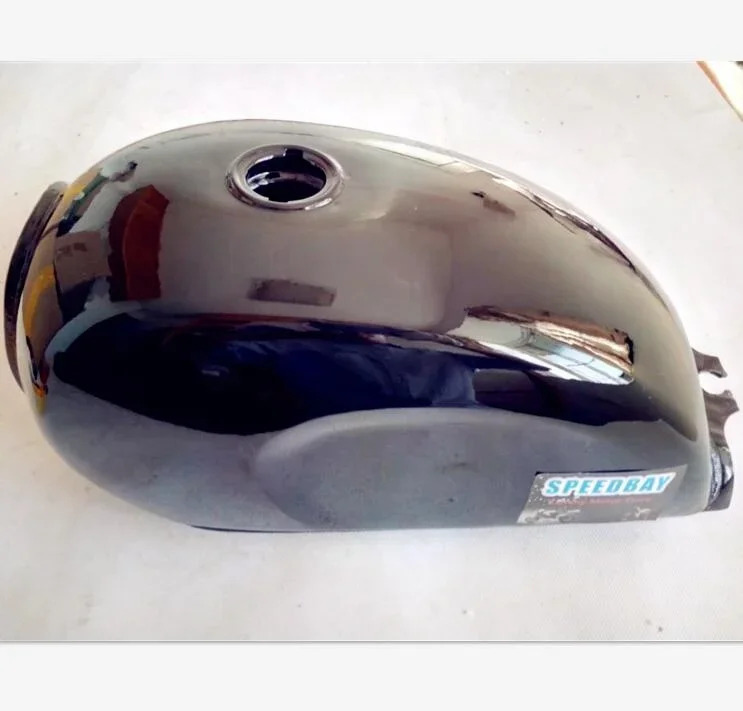 Shining Black CG125 Cafe Racer Gas Petrol 11L Motorcycle Fuel Tank