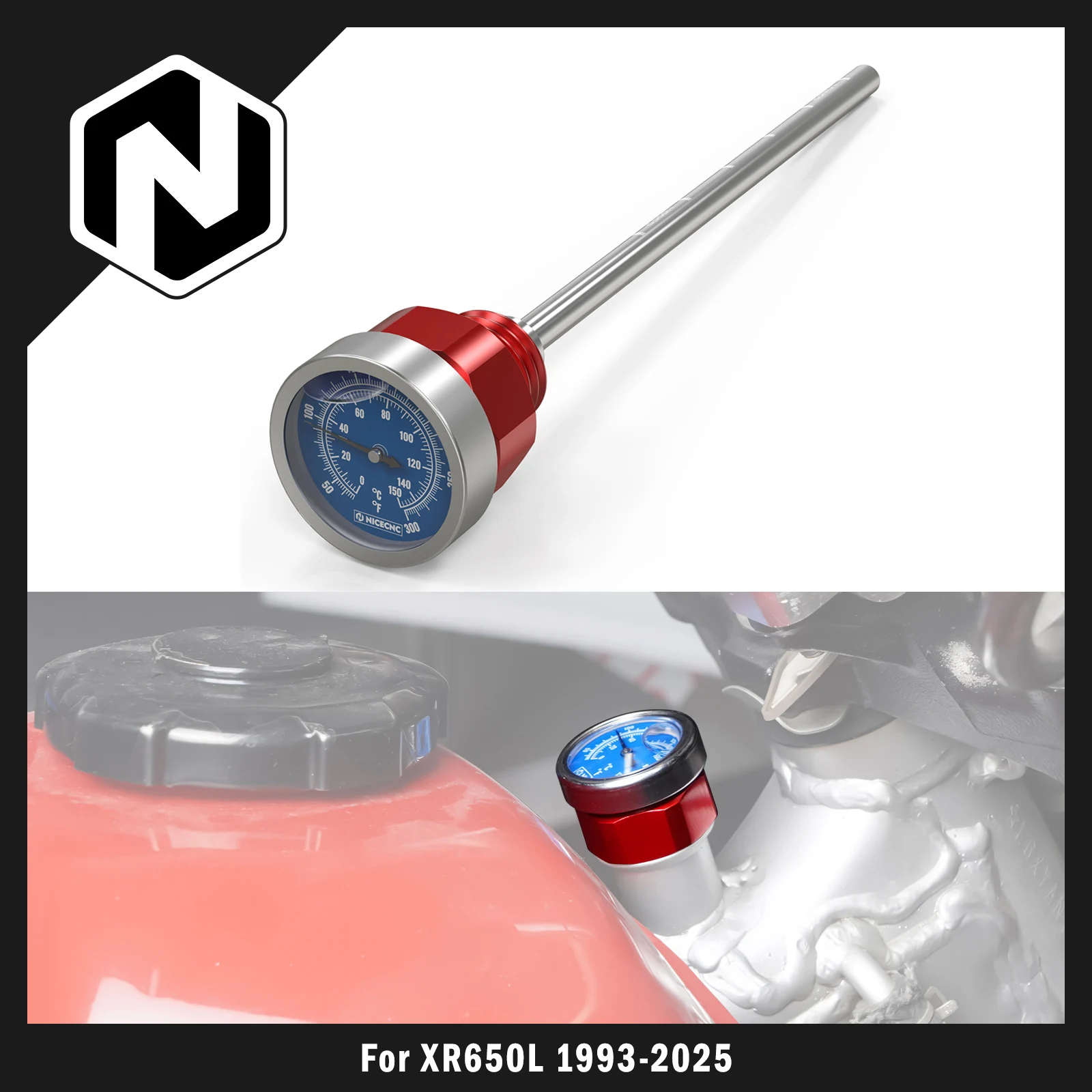 NICECNC For Honda XR650L XR 650L 650 L 1993-2025 2024 Motorcycle Oil Temperature Dipstick Thermometer Dipstick Temperature Gauge